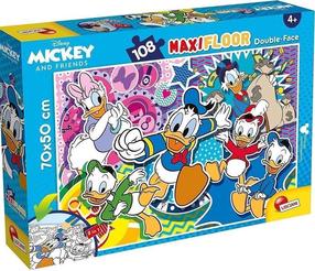 Dėlionė Lisciani Disney Mickey And Friends, 50 cm x 70 cm, 108 vnt., įvairių spalvų