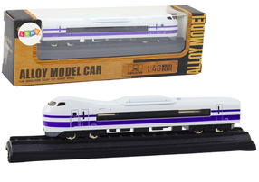 Žaislinis traukinys Lean Toys Alloy Model, 1:48, balta sp./violetinė sp.