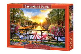 Dėlionė Castorland Picturesque Amsterdam With Bicycles 1000 el. C-104536, 47 cm x 68 cm, 1000 vnt., įvairių spalvų