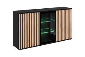 Komoda ASM Cameron, juoda sp., 92 cm x 160 cm x 40 cm