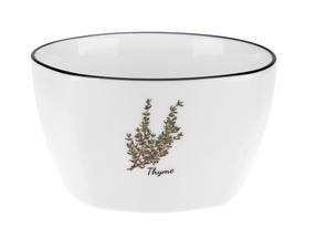 Bļoda Ravi Thyme, balta krās./melna krās., 11.5 cm