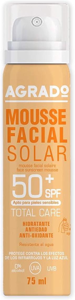 Päevituse hooldusvahend tooted näole Agrado Total Care SPF50+, 75 ml