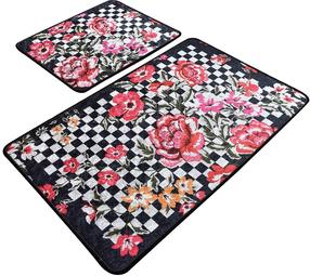 Комплект ковриков для ванны Foutastic Black Rose 359CHL2483, многоцветный, 100 см x 60 см