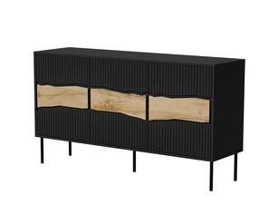 Komoda Cama Inserto 3D, juoda sp., 80 cm x 143.5 cm x 40 cm