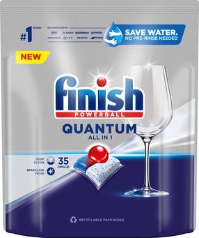 Trauku mazgājamās mašīnas kapsulas Finish Finish Quantum, 35 gab.