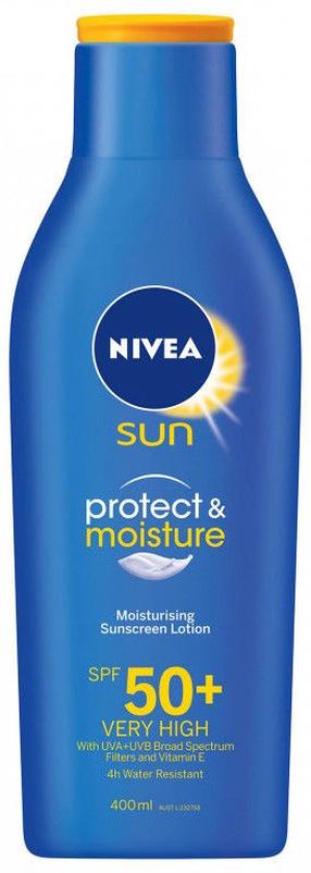 Losjons iedeguma kopšanai Nivea Sun Protect & Moisture SPF50, 400 ml