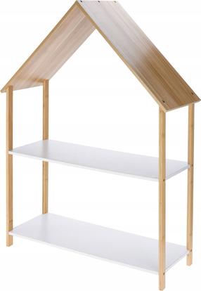 Bērnu plaukts Home Styling Collection, brūna krās./balta krās., 80 cm x 30 cm x 108 cm