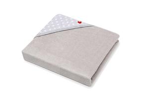 Vaikiškas rankšluostis BabyToLove Smart White Stars, pilka sp., 107 cm