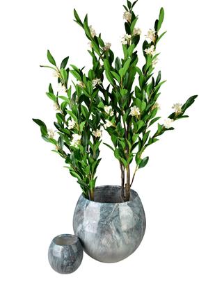 Искусственное растение в горшке Mondex Viridis, белый цв./зеленый цв., 117 см x 12 см
