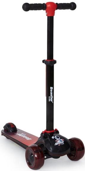Laste tõukeratas Beaster Scooter BS604, must v./punane v.