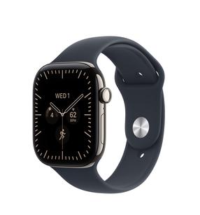 Смарт-часы Apple Watch Series 12 GPS + Cellular 42mm MJGF4ET/A, корпус из титана natural с ремешком navy blue sport - S/M