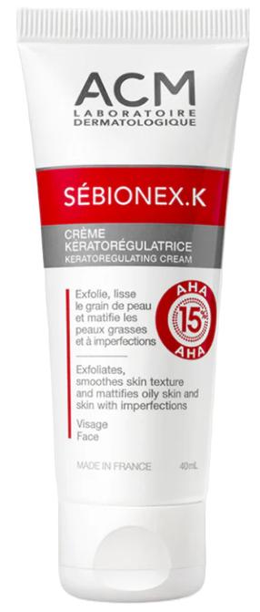 Attīrošais krēms ACM Sebionex K Keratoregulating, 40 ml