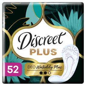 Higiēniskie ieliktnīši Discreet Protective Waterlily Plus, Plus, 52 gab.