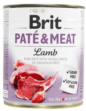 Šlapias šunų maistas Brit Paté & Meat DLZRITKMP0053, ėriena, 0.8 kg