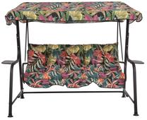 Lauko sūpynės Patio Hawaii Black Edition, juoda sp./įvairių spalvų, 176 cm x 113 cm x 155 cm