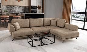 Kampinė sofa Larde Marte 20, šviesiai ruda sp., dešininė, 191 x 276 cm x 90 cm