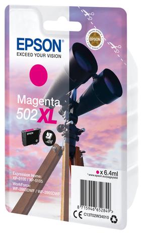 Чернила Epson 502XL, фуксия (magenta) цв., 6.4 мл
