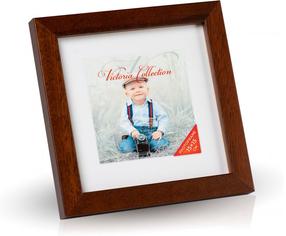 Foto rāmis Victoria Collection Cubo VF2277, 15 cm x 15 cm, brūna krās.