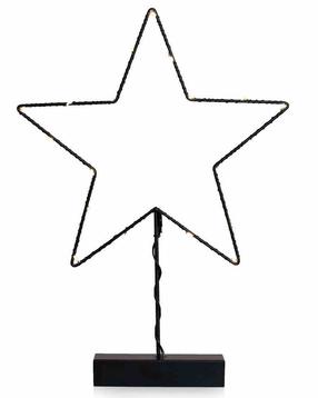 Dekoracija DecoKing Luna Star, 38.5 cm, juoda sp.