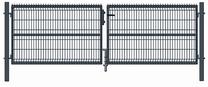 Vartai segmentiniu užpildu Garden Center, 400 cm x 123 cm, pilka sp.