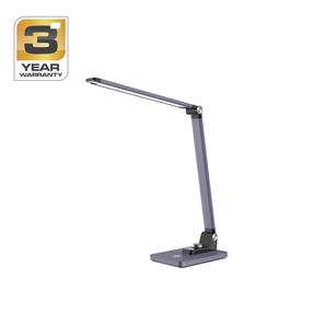 Darba galda gaismeklis Standart Multi BL1268-C Metallic grey, LED, 10W, pelēka krās./melna krās.