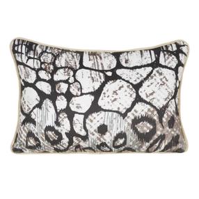 Dekoratyvinės pagalvėlės užvalkalas Eva Minge 11C, balta sp./juoda sp., 45 cm x 30 cm