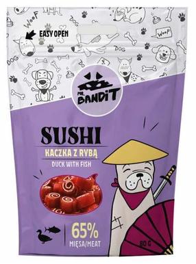 Skanėstas šunims Mr. Bandit Sushi 6434, antiena/menkė, 0.080 kg