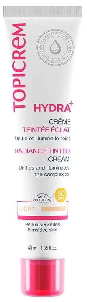 Skystas makiažo pagrindas Topicrem Hydra+ Radiance Tinted, SPF 50, 40 ml
