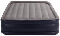 Pripučiamas čiužinys Intex Queen Deluxe Pillow Rest Airbed, mėlyna sp./pilka sp., 203 cm x 152 cm x 42 cm