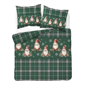 Kalėdinis patalynės užvalkalų komplektas PCF-18, žalias, 160 x 200 cm