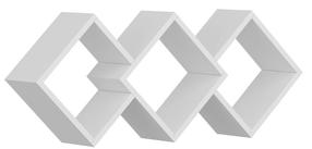 Sieninė lentyna Kalune Design Galaxy 382NRC2402, balta sp., 42 cm x 20 cm x 102 cm