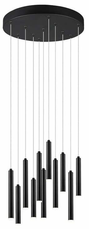 Светильник потолочный Trio Tubular, LED, 3000 - 3500 °К, 11 x 2.8 Вт, черный цв. / черный цв.