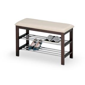 Suoliukas su batų lentyna ST-3, ruda/smėlio, 81 cm x 31 cm x 49 cm