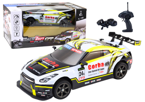Rc автомобиль Word Top Drift GT, 1:16, белый цв./желтый цв.