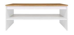Kavos staliukas Holten, ąžuolo sp./balta sp., 110 cm x 65 cm x 45.5 cm