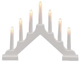 Adventes svečturis Finnlumor Birgitta ar LED apgaismojumu, 30 cm, 37.5 cm, balta krās.
