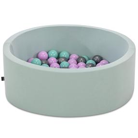 Baseins ar bumbiņām Kalune Design Bubble Pops, ⌀ 7 cm, piparmētra (mint) krās. pelēka krās.