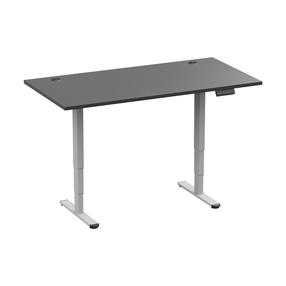 Rašomasis stalas reguliuojamo aukščio, 150 cm x 75 cm, 60 - 125 cm, juoda sp./pilka sp.