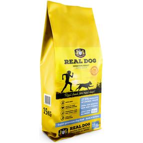 Sausā suņu barība Real Dog Sensitive Adult, pīles gaļa, 15 kg