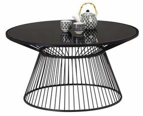 Kavos staliukas Raven, juodas, 80 cm x 80 cm x 42 cm