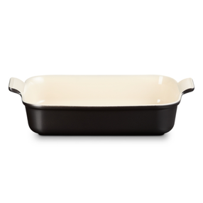 Keramiskais cepamais trauks Le Creuset Heritage Stoneware, balta krās./melna krās., 39 cm x 25.4 cm, 4 l