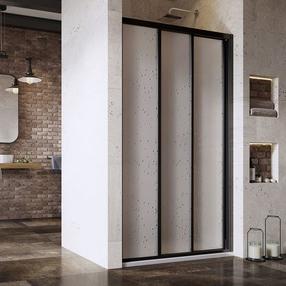 Dušo durys Ravak SuperNOVA ASDP3-90, 90 cm x 198 cm, juoda sp./plastmasinis