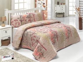 Lovatiesė Mijolnir Single Set Urla, raudona sp./smėlio sp./žalia sp., 160 cm x 220 cm