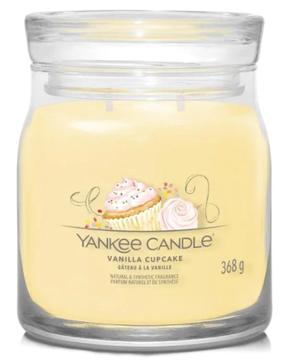 Свеча, ароматическая Yankee Candle Signature Vanilla Cupcake, 35 - 50 час, 368 г, желтый цв.