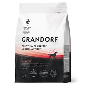 Sausā suņu barība Grandorf Hepatic, tītara gaļa, 3 kg