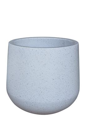 Puķu pods Domoletti RP18-218, keramika/cementa, Ø 30 cm, balta krās.
