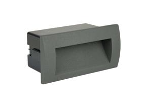 Iebūvēts āra gaismeklis Su-Ma Mur-Led M2031, 4W, LED, IP65, tumši pelēka krās., 14 cm x 7 cm