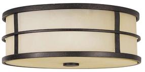 Lampa griesti Elstead Lighting Fusion FE-FUSION-F, E27, 3 x 60 W, krēmkrāsa krās. / bronzas krās.