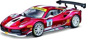 Rotaļu sacīkšu automašīna Bburago Ferrari 488 Challenge 26308, sarkana krās.