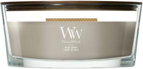 Свеча, ароматическая WoodWick Wood Smoke, 40 - 65 час, 453 г, серый цв.